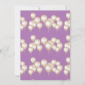 バエレガントモダンルーンパープル誕生日 招待状 (裏面)