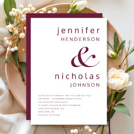 バエレガントモダンル結婚グンディ 招待状