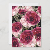 バエレガントルかわいらしグンディ桃フローラ結婚ズ セーブザデート (裏面)