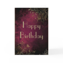 バエレガントルガンディとフェイク金ゴールド誕生日カード