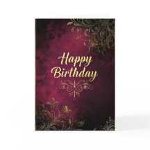 バエレガントルガンディとフェイク金ゴールド誕生日カード