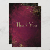 バエレガントルガンディとフェイク金ゴールド サンキューカード (正面/裏面)