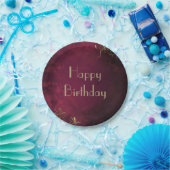 バエレガントルガンディとフェイク金ゴールド ペーパープレート (パーティー)