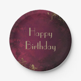 バエレガントルガンディとフェイク金ゴールド ペーパープレート