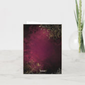 バエレガントルガンディとフェイク金ゴールド 招待状 (裏面)