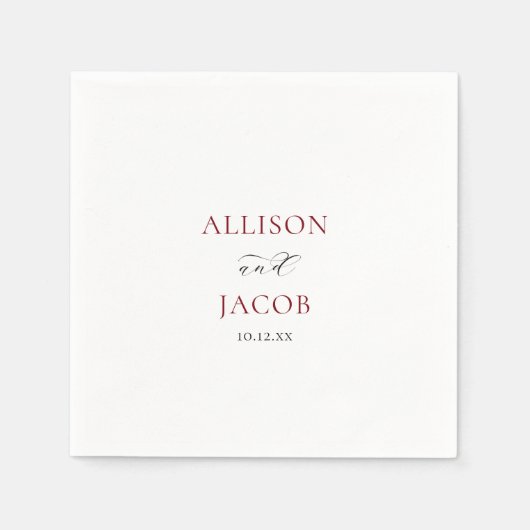 バエレガントルガンディとブ結婚ラック スタンダードカクテルナプキン (正面)