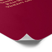 バエレガントルガンディと金ゴールド24テーブル座席表 ポスター (角)