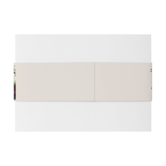 バエレガントルガンディグリーンクリーム結婚フローラ 招待状ベリーバンド (裏面例)