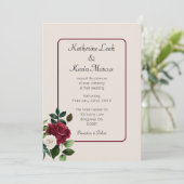 バエレガントルガンディグリーンクリーム結婚フローラ 招待状 (スタンド正面)