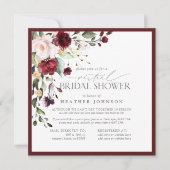 バエレガントルガンディフローラ仮想ブライダルシャワー 招待状 (正面)