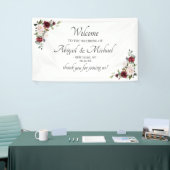 バエレガントルガンディフローラ歓迎結婚のバナー 横断幕 (トレードショー)