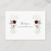 バエレガントルガンディフローラQRコード結婚 エンクロージャーカード (裏面)