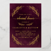 バエレガントルガンディリハーサル金ゴールド 箔招待状 (正面)