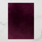 バエレガントルガンディリハーサル金ゴールド 箔招待状 (裏面)