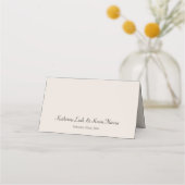 バエレガントルガンディーグリーンクリームフローラ プレイスカード (裏面)