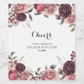 バエレガントルガンディ夏のフローラ結婚のワインラベル ワインラベル (シングルラベル)