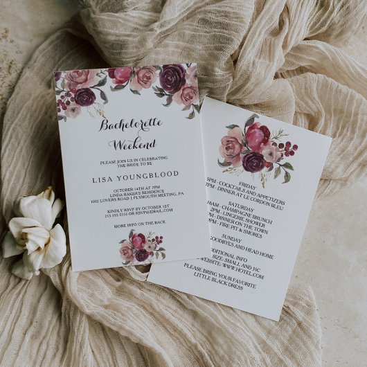 バエレガントルガンディ夏バチェロレッテ週末 招待状