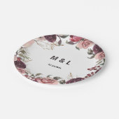 バエレガントルガンディ夏フローラ結婚ズ ペーパープレート (アングル)