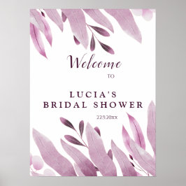 バエレガントルガンディ大葉ブライダルシャワー歓迎 ポスター