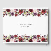 バエレガントルガンディ紫フローラ結婚モノグラム ゲストブック (裏面)