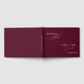 バエレガントルガンディ結婚ミニマル ゲストブック (全面)