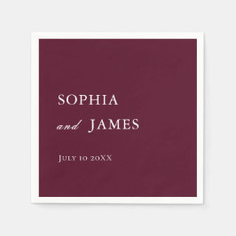 バエレガントルガンディ結婚ミニマル スタンダードカクテルナプキン