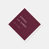 バエレガントルガンディ結婚ミニマル スタンダードカクテルナプキン (角)