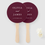 バエレガントルガンディ結婚ミニマル ハンドファン (正面&裏面)