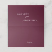 バエレガントルガンディ結婚ミニマル プレイスカード (外部開封)