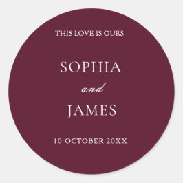 バエレガントルガンディ結婚ミニマル ラウンドシール