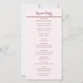 バエレガントルガンディ赤面フローラ結婚式 プログラム (裏面)