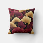 バエレガントルガンディ金ゴールドズ葉ブラック クッション (裏面)