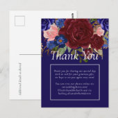 バエレガントルガンディ・ブルー結婚フローラの予算 ポストカード (正面/裏面)