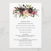 バエレガントルガン素朴ディ秋結婚フローラ プログラム (裏面)