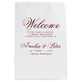 バエレガントルガン結婚ディ歓迎 ミディアムペーパーバッグ (正面)