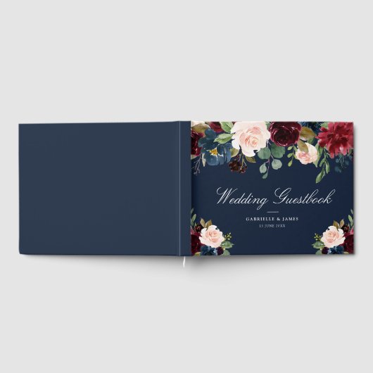 バエレガントルグンディと海軍のフローラ結婚のゲストブック ゲストブック (全面)