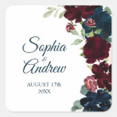 バエレガントルグンディと海軍のフローラ結婚ズ スクエアシール (正面)