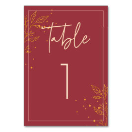 バエレガントルグンディと金ゴールドモダン結婚ズ テーブルナンバー