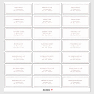 バエレガントルグンディクラシックのスクリプトゲストアドレス シール