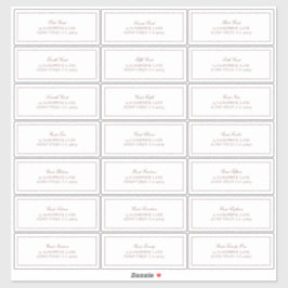 バエレガントルグンディクラシックのスクリプトゲストアドレス シール