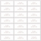 バエレガントルグンディクラシックのスクリプトゲストアドレス シール (正面)