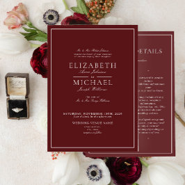 バエレガントルグンディクラシック詳細結婚の 招待状