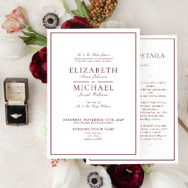 バエレガントルグンディクラシック詳細結婚の 招待状