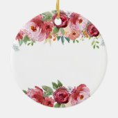 バエレガントルグンディパーソナライズされたガールバプテスマ セラミックオーナメント (裏面)