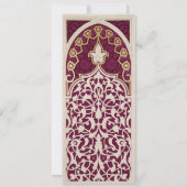 バエレガントルグンディフェイクと金ホイル結婚イスラム 招待状 (裏面)