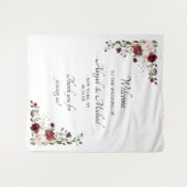 バエレガントルグンディフローラ結婚の歓迎サイン タペストリー (正面(横))