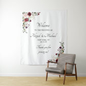 バエレガントルグンディフローラ結婚の歓迎サイン タペストリー (インサイチュ)