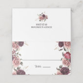 バエレガントルグンディ夏フローラ結婚座席表 プレイスカード (外部開封)