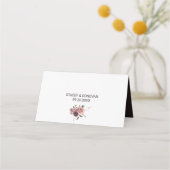 バエレガントルグンディ夏フローラ結婚座席表 プレイスカード (裏面)