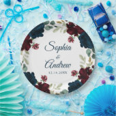 バエレガントルグンディ素朴ー結婚ウッド ペーパープレート (パーティー)